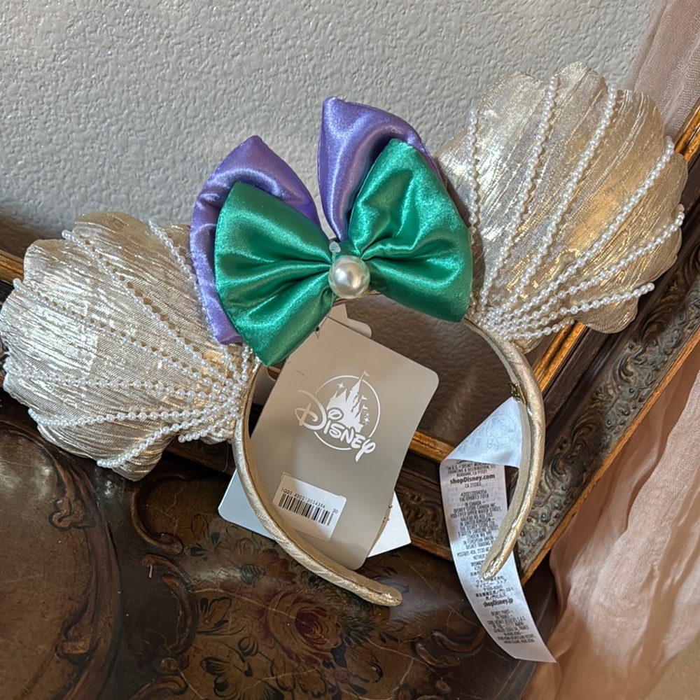 BaubleBar Gold and Purple little mermaid Seashell Headband
